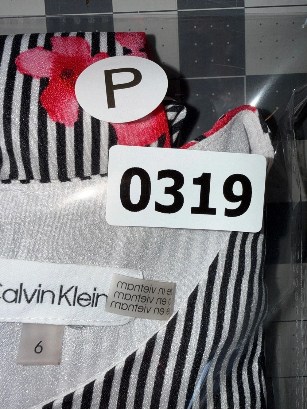 Calvin Klein Cherry Blossom Dress Size 6